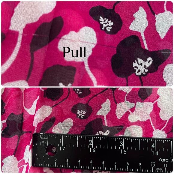 Diane Von Furstenberg Tiny Pull Lorelei Two Sheer Silk Button Blouse Size 10 - Picture 8 of 13